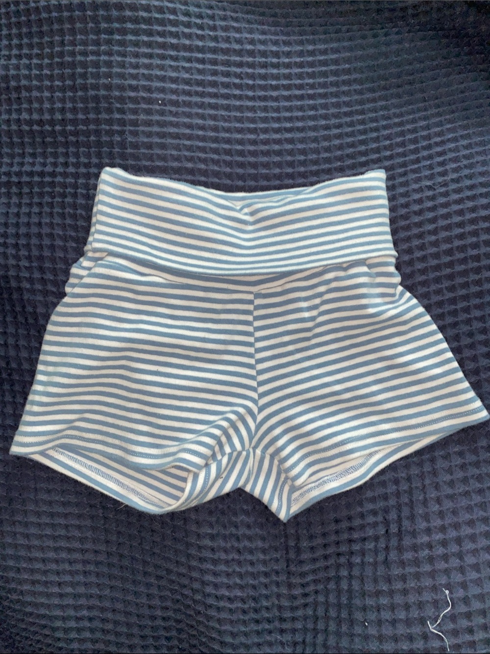 Y2K Foldover stripped shorts
